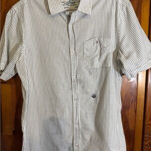 Diesel Men's Casual White Striped Shirt